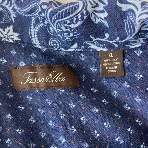 Tasso Elba silk short sleeve button down - Picture 3 of 9